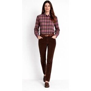 LAUREN RALPH LAUREN Women's Medium Plaid Blouse Vintage Classic Preppy NWOT